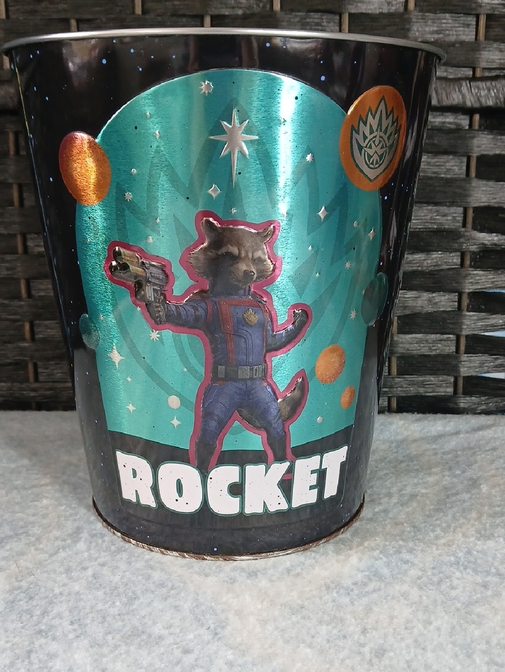 Guardians Of The Galaxy Vol 3 Rocket Raccoon Embossed Tin Popcorn Bucket Marvel